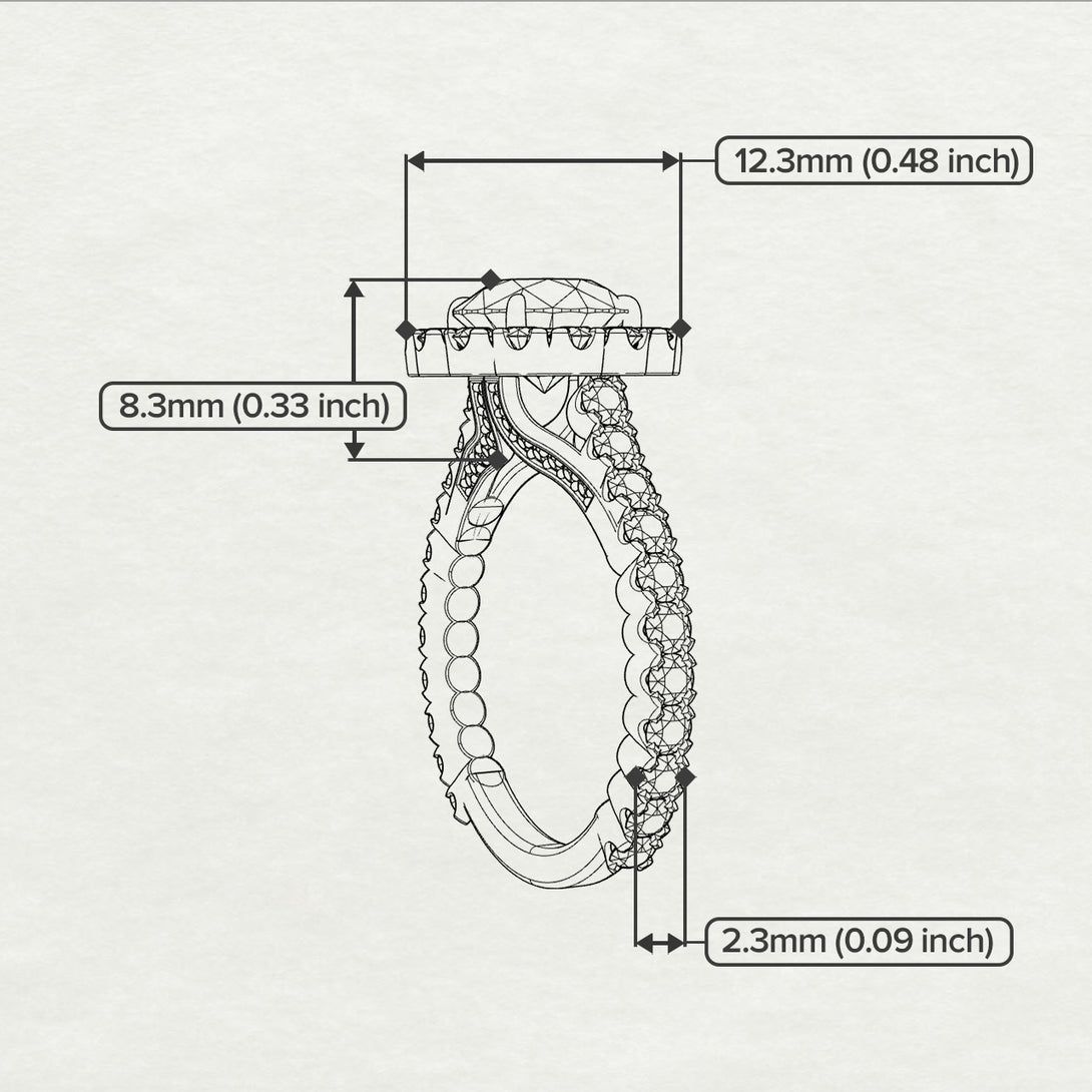Round Cut Diamond Timeless Splendor Engagement Ring - Jazlyn No. 61